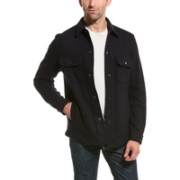 relaxed fit wool-blend jacket
