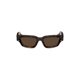 Tortoiseshell Rectangular Sunglasses 241798F005007