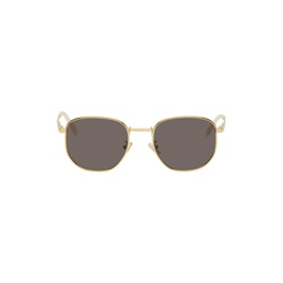 Gold Round Sunglasses 241798F005030