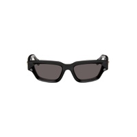 Black Rectangular Sunglasses 241798F005008