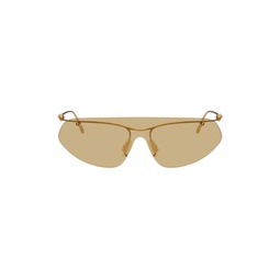 Gold Knot Shield Sunglasses 241798M134026
