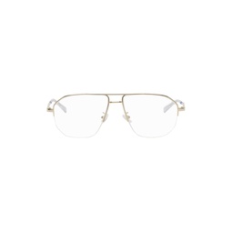 Gold Aviator Glasses 241798M133002