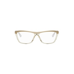 Gold Acetate   Metal Cat Eye Glasses 221798F004000
