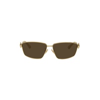 Gold Square Sunglasses 231798M134022
