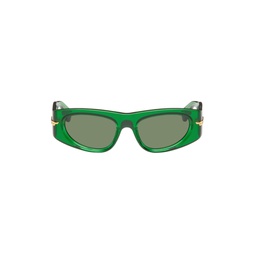 Green Cat Eye Sunglasses 241798M134017