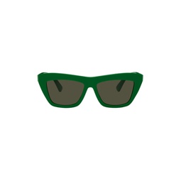 Green Cat Eye Sunglasses 231798M134062
