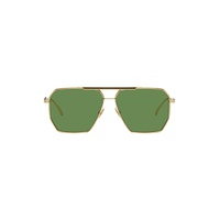 Gold Aviator Sunglasses 231798F005064