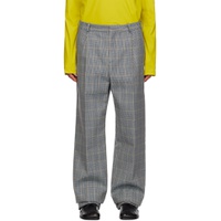 Gray Pleated Trousers 232154M191016