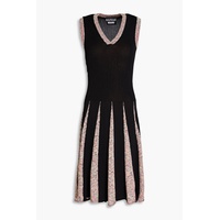 Space-dyed ribbed-knit dress