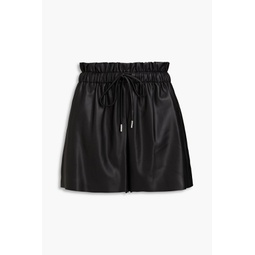 Faux leather shorts