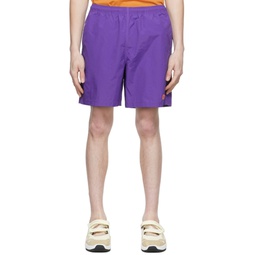 Purple Nylon Shorts 222266M193002