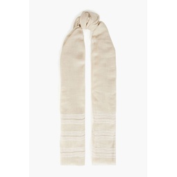 Cashmere and linen-blend gauze scarf
