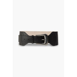 Pebbled-leather waist belt
