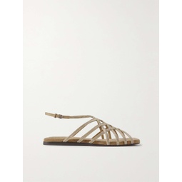 BRUNELLO CUCINELLI Bead-embellished suede sandals