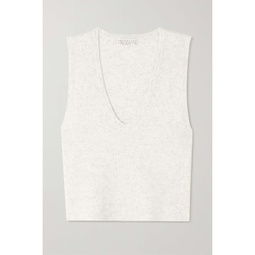 BRUNELLO CUCINELLI Cropped ribbed jersey vest