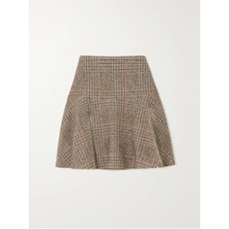 BRUNELLO CUCINELLI Checked wool and alpaca-blend mini skirt