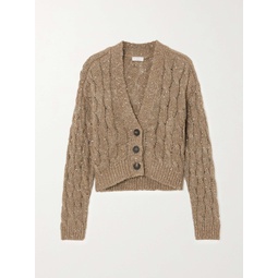 BRUNELLO CUCINELLI Sequin-embellished cable-knit cardigan