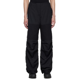 Black Panel Trousers 241355M191000