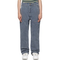 Gray Relaxed Fit Trousers 231888F087005