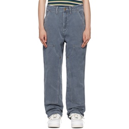 Gray Relaxed Fit Trousers 231888F087005