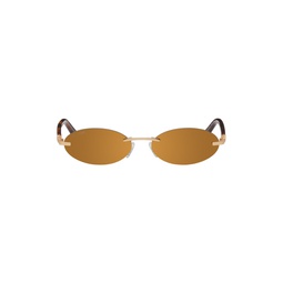 Gold Texas Matt Sunglasses 231289F005016