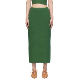Green Kyara Midi Skirt 241295F092006