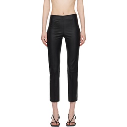 Black Florentina Leather Pants 241295F087005