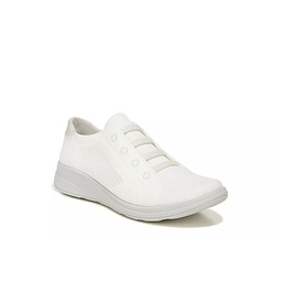 Bzees Womens Golden Slip On Sneaker - White