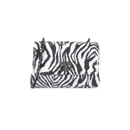 Sequin Zebra-Pattern Crossbody Bag
