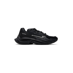 Black Run Row Leather Sneakers 241251F128000