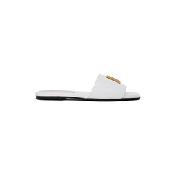 White Dafne Calfskin Sandals 241251F124002