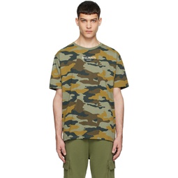 Khaki Camouflage Vintage T Shirt 241251M213053