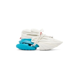 White   Blue Unicorn Sneakers 232251M237029