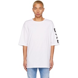 White Printed T Shirt 231251M213022