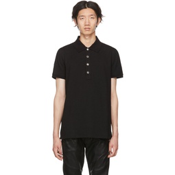 Black Embroidered Polo 222251M212000