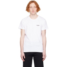 White Flocked T Shirt 231251M213002