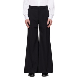 Black Relaxed Fit Trousers 232251M191001