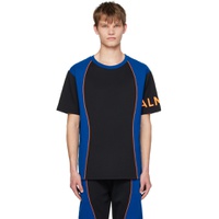 Black   Blue Paneled T Shirt 231251M213040