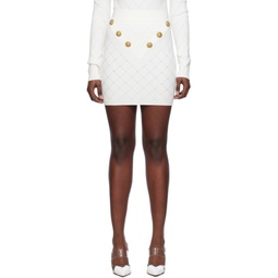 White High Rise Miniskirt 241251F090007