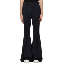 Navy Buttoned Trousers 232251M191000