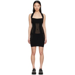 Black Viscose Mini Dress 221251F052036