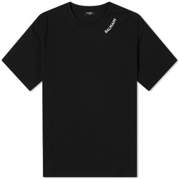 Balmain Stitch Logo T-Shirt Black & White