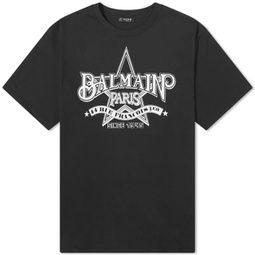 Balmain Star Logo T-Shirt Black & White