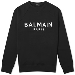 Balmain Paris Logo Crew Sweat Black & White