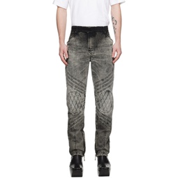 Gray Bleached Jeans 241251M186001