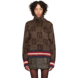Brown Monogram Sweater 241251F099000
