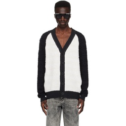 Off-White & Black Embroidered Cardigan 241251M200001