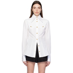 White Button Shirt 241251F109001
