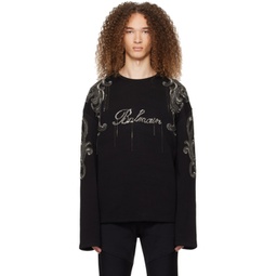 Black Chain Sweatshirt 241251M204000