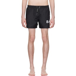 Black Printed Swim Shorts 241251M208016